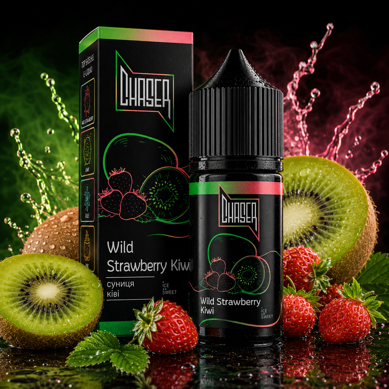 Chaser BLACK Ківі та дика полуниця