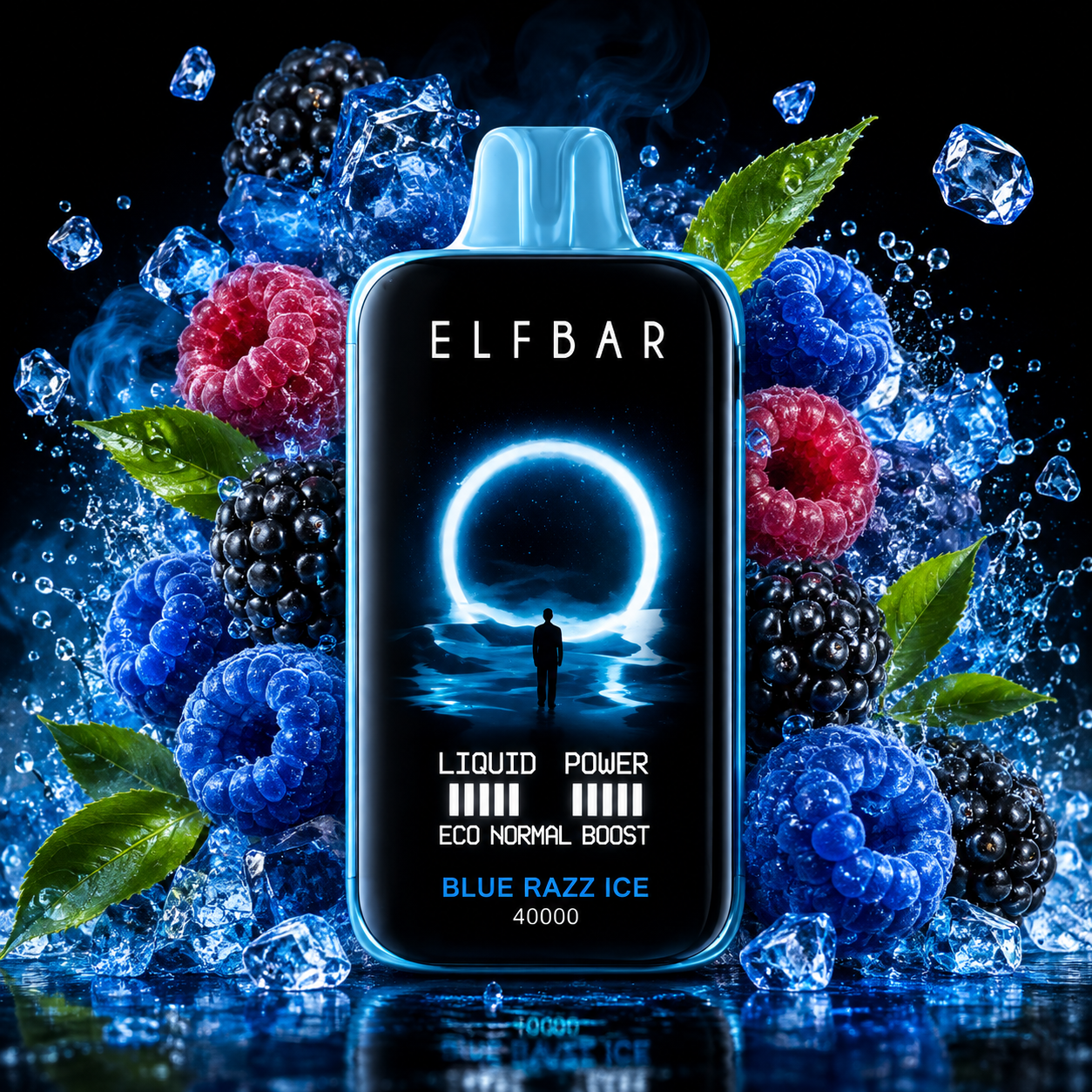ELF BAR MOON NIGHT 40000 Blue Razz Ice