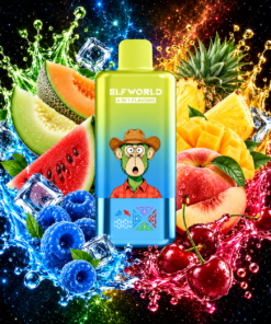 ELF WORLD 4 IN 1 «Потрійний диня» — «Блакитний рацз-айс» — «Персик, манго, ананас» — «Газована вишня»