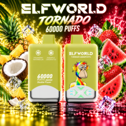ELF WORLD Tonaldo 66000 «Ананас, кокос, лід» та «Полуниця, кавун»
