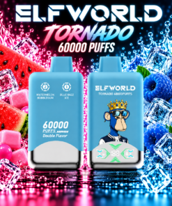 ELF WORLD Tonaldo 66000 «Кавун, жуйка та синій рац» (Watermelon Bubblegum & Blue Razz ice)