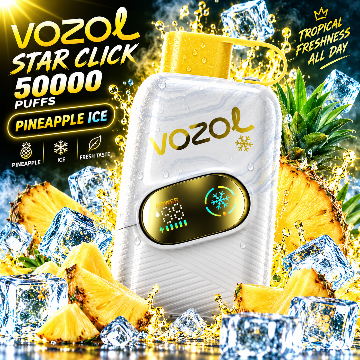 Vozol Star Click 50000 Pineapple Ice